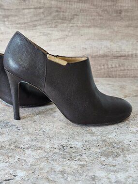 Coach Seneca Brown Leather Stiletto Ankle Boots